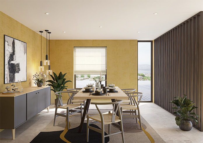 Padua Voile, Ivory - Motorised Roman Blind - Image 8